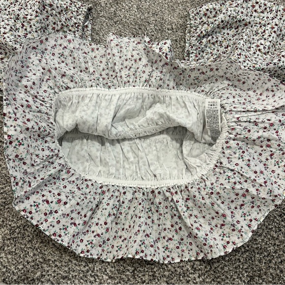 NEW Tuckernuck Hyacinth House Floral Payton Blouse Bows Puff Sleeve Size Large - Picture 9 of 12